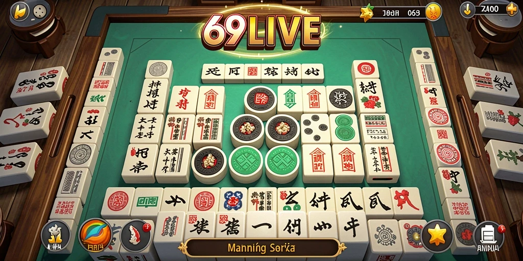 Tampilan gameplay seru di 69LIVE Mahjong.