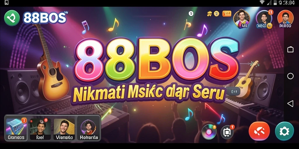 Tampilan gameplay dari aplikasi musik 88BOS yang menarik.