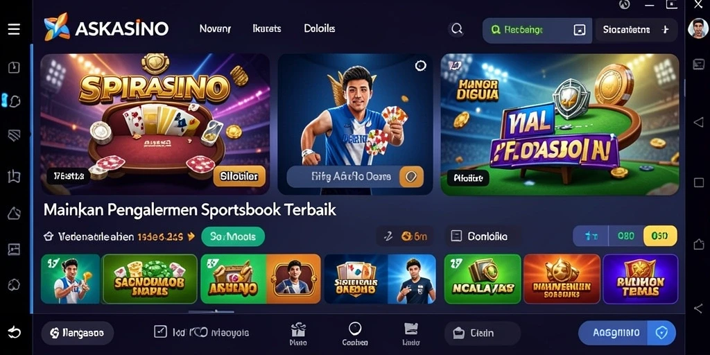 Screenshot gameplay ASKASINO dengan fitur taruhan olahraga yang menarik.