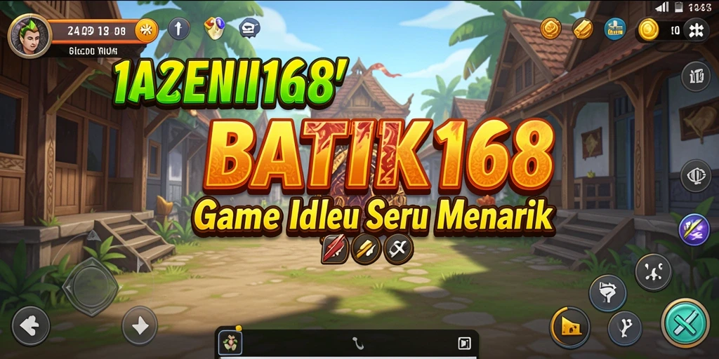 Screenshot gameplay BATIK168 menampilkan suasana santai dengan karakter yang berkembang.