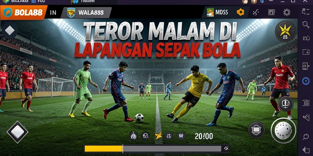 Gameplay mengerikan di lapangan sepak bola.