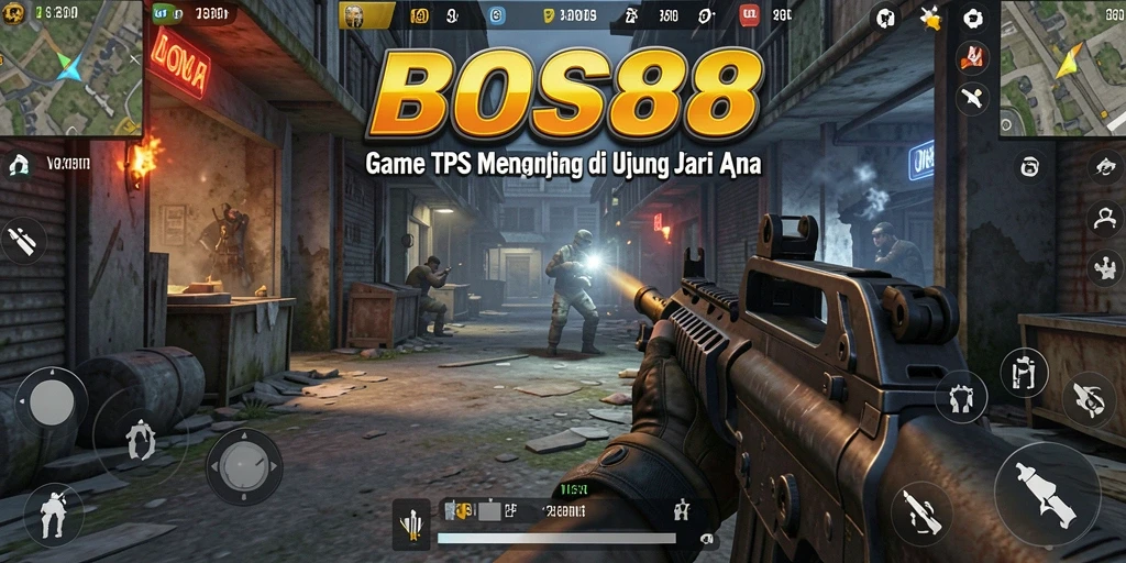 Screenshot gameplay TPS yang menampilkan aksi mendebarkan di BOS88.