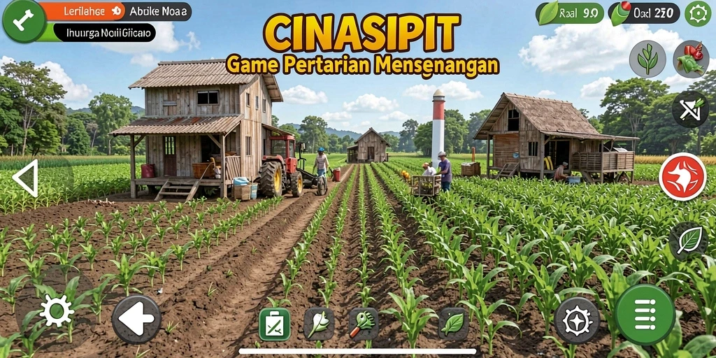 Screenshot gameplay CINASIPIT menampilkan pengalaman bertani yang seru dan interaktif.