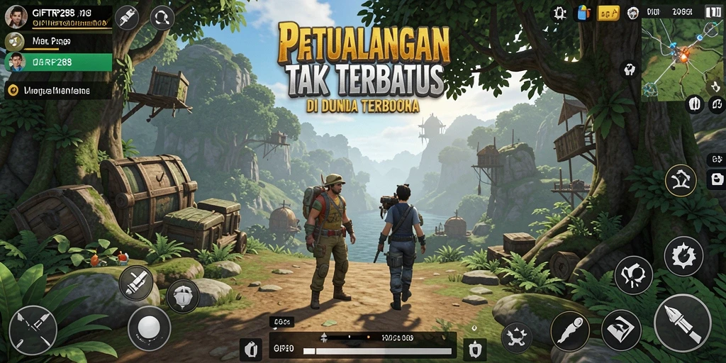 Gameplay GIFTRP288 menunjukkan kebebasan eksplorasi luar biasa di dunia terbuka.