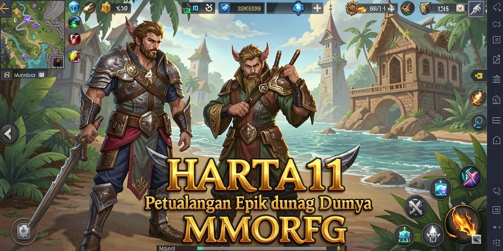 Tampilan gameplay HARTA11 yang menegangkan dan mendebarkan saat bertempur.