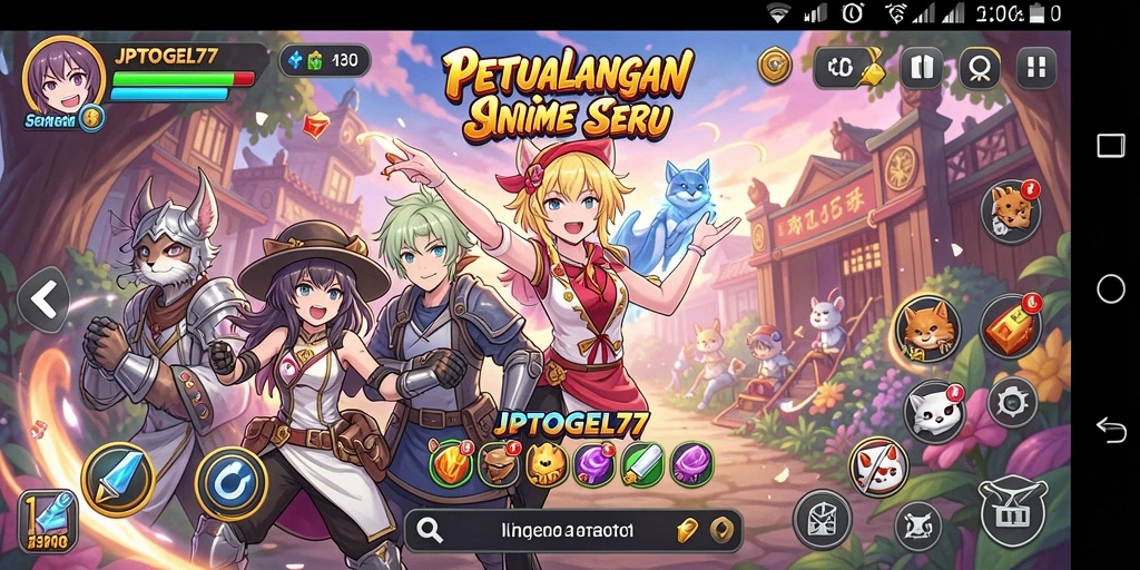 Tampilan gameplay seru dari JPTOGEL77 dalam dunia Anime.