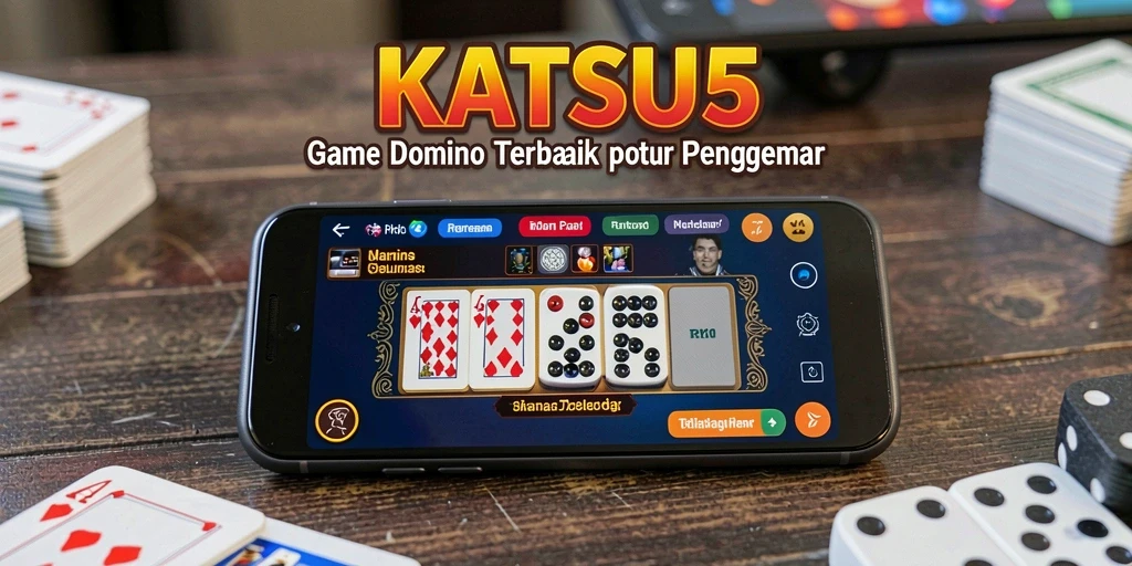 Tampilan menarik gameplay KATSU5 dengan domino yang seru.
