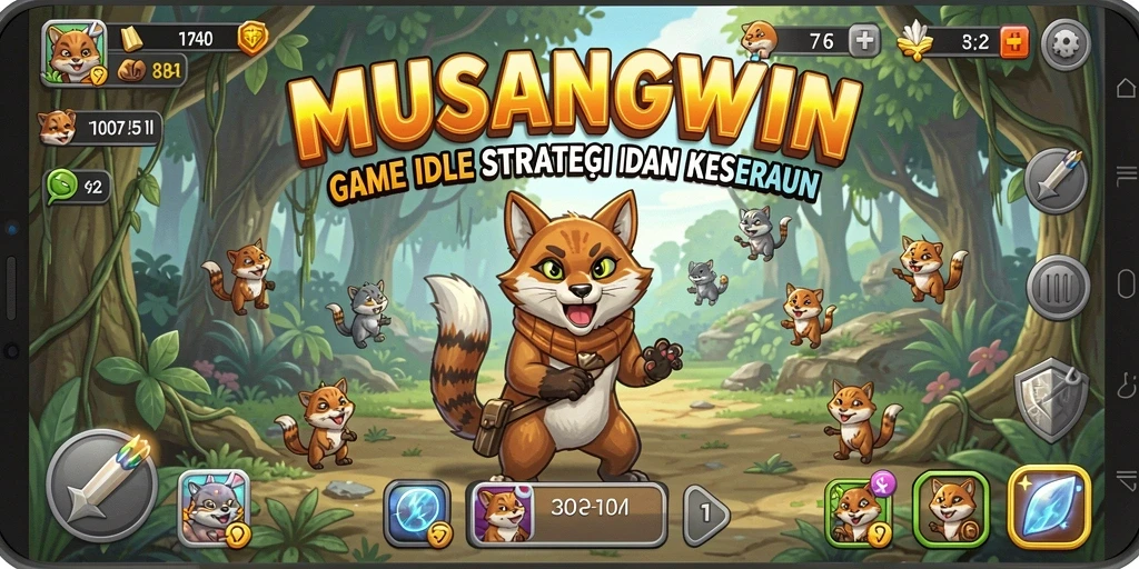 Tampilan gameplay menarik dari MUSANGWIN yang menunjukkan elemen Idle.