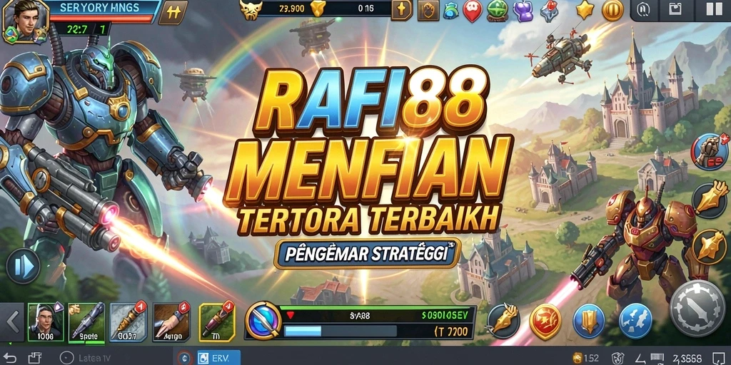 Tampilan gameplay menara pertahanan yang mendebarkan dan strategis.