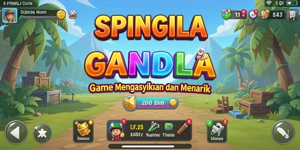 Tangkapan layar SPINGILA menunjukkan gameplay menarik dan karakter yang ceria.