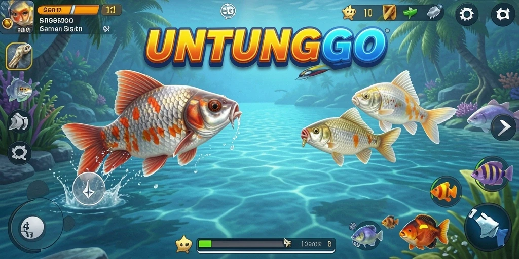 Tangkapan ikan yang mengesankan dalam gameplay UNTUNGGO.
